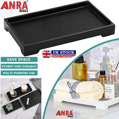 ATEK Bathroom Vanity Tray Silicone Soap Dish For Kitchen Countertop Sink Organiser Plate Holder Shampoo Towels ( 25Cm X 15Cm ) Medium from B&Q