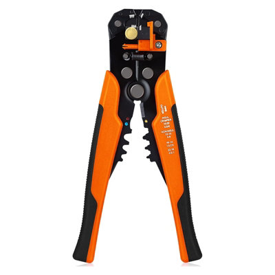 ATEK Orange Automatic Wire Stripper / Crimping Tool 0.5-6mmProfessional Multifunctional Cable Cutter / Crimp Pliers For Electricians from B&Q