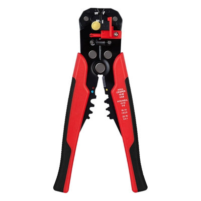 ATEK Red Automatic Wire Stripper And Crimping Tool 0.5-6mmProfessional Multifunctional Cable Cutter And Crimp Pliers For Electricians from B&Q