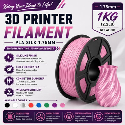 Atek Pink Pla 3D Printer Filament 1.75Mm 1Kg Candy Dandy Spool Fdm - Image 3