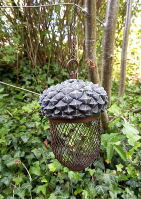 Inspirational Gifting Acorn Bird Feeder Hanging With Mesh For Peanuts Or Seeds from B&Q