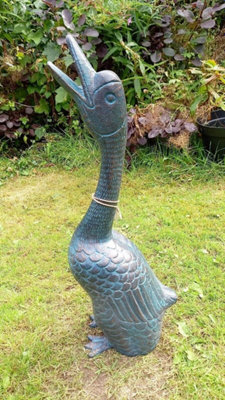 Inspirational Gifting Goose Garden Ornament Sculpture Cast In Aluminium from B&Q