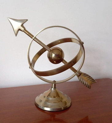 Inspirational Gifting Armillary Sphere Globe Desk Top Brass Ornament Sculpture from B&Q