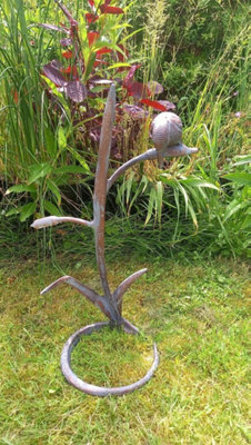 Inspirational Gifting Kingfisher On Reeds Garden Ornament Sculpture With An Aged Bronze Finish from B&Q