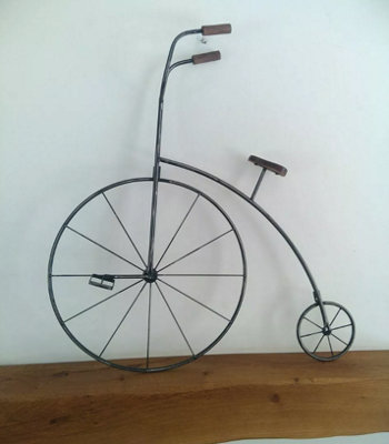 Inspirational Gifting Penny Farthing Bicycle Metal Wall Art from B&Q