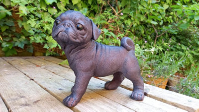 B&Q -  Pug Dog Sculpture Garden Ornament