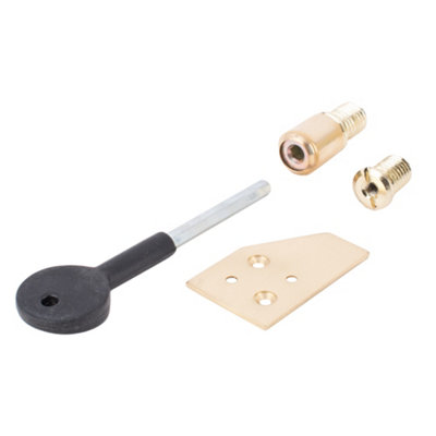 Sash Heritage Sash Stop 19mm With 100mm Key And 2 S/s InsertsPolished Brass from B&Q