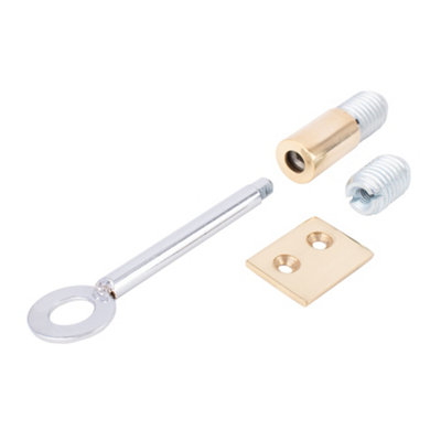 Sash Heritage Slim Sash Stop With Key & 2 Inserts -20mmPolished Brass from B&Q