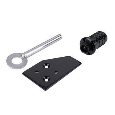 Sash Heritage Flush Lock Sash Stop With KeyBlack Polished from B&Q