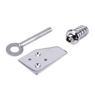 Sash Heritage Flush Lock Sash Stop With Key - Polished Chrome Black/Bronze