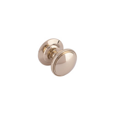 Timber Series Decorative Round Door KnobPolished Gold from B&Q