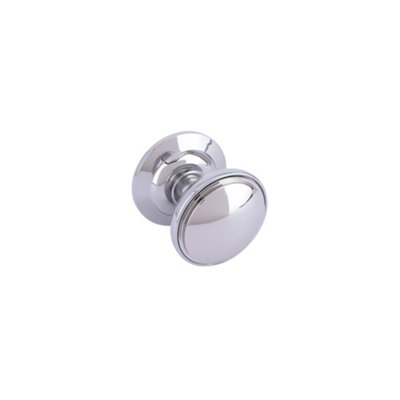 Timber Series Decorative Round Door KnobPolished Chrome from B&Q