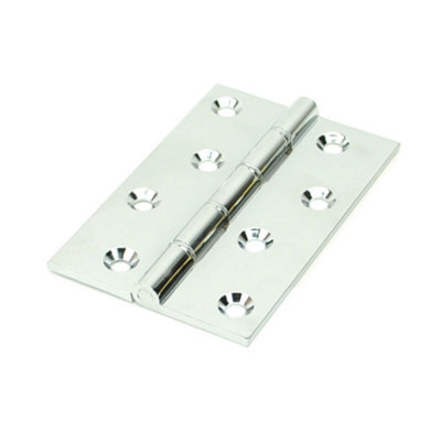 Frisco Eclipse Eclipse Phosphor Bronze Washered Hinge 4 Inch (102mm X 67mm X 3mm)Polished Chrome (Sold In Pairs) from B&Q