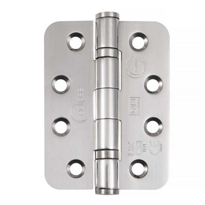 Frisco Eclipse Eclipse 4 Inch (102mm) Ball Bearing Hinge Grade 13 Radius EndsPolished Stainless Steel (Sold In Pairs) from B&Q