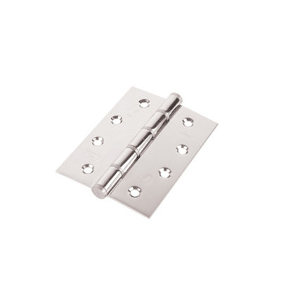 Frisco Eclipse Eclipse Stainless Steel Washered Hinge 4 Inch (102mm X 76mm X 2mm)Polished Stainless Steel (Sold In Pairs) from B&Q
