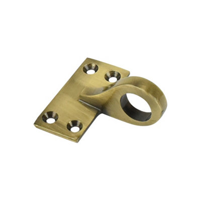 Sash Heritage Flat Sash Eye (Ornamental)Antique Brass from B&Q