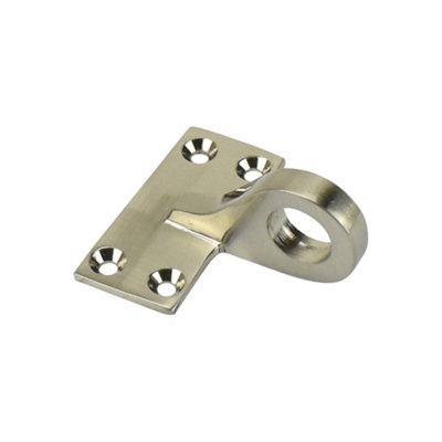 Sash Heritage Flat Sash Eye (Ornamental)Satin Nickel from B&Q