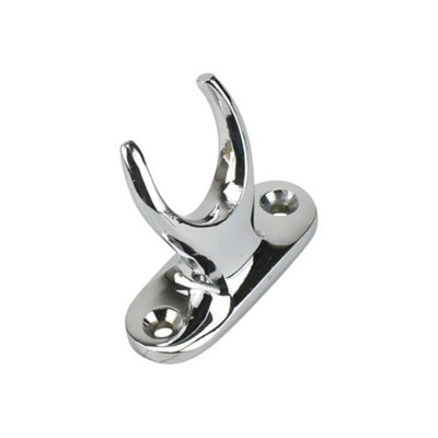 Sash Heritage Pole Hook HolderPolished Chrome from B&Q