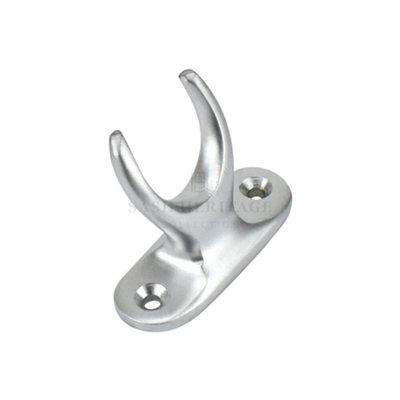 Sash Heritage Pole Hook HolderSatin Chrome from B&Q
