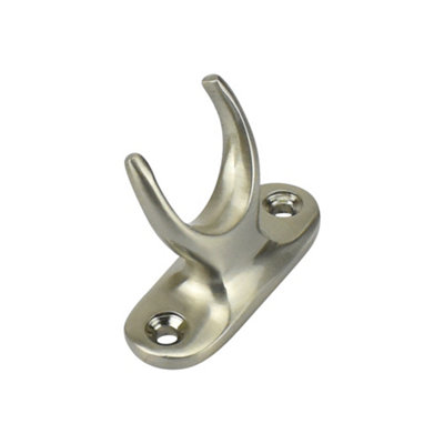 Sash Heritage Pole Hook HolderSatin Nickel from B&Q
