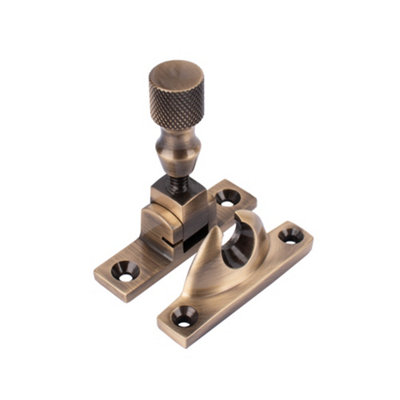 Sash Heritage Brighton Fastener Knurled Top Narrow (Non Locking)Antique Brass from B&Q