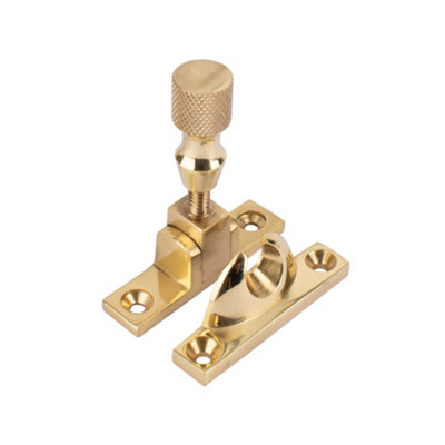 Sash Heritage Brighton Fastener Knurled Top Narrow (Non Locking)Polished Brass from B&Q