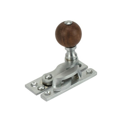 Sash Heritage Claw Fastener With Rosewood Knob (Non-Locking)Satin Chrome