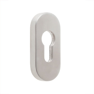 Sox 316 Oval Euro EscutcheonStainless Steel from B&Q