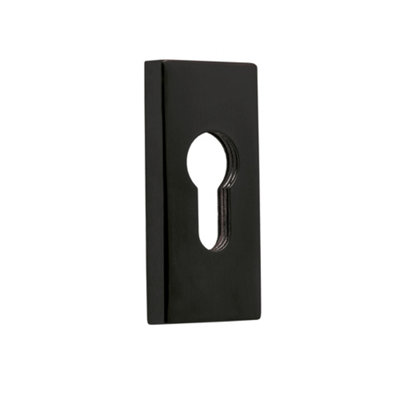 Sox 316 Square Euro EscutcheonBlack from B&Q