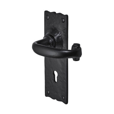 Devoran Lever Door HandleBlack(Sold In Pairs) from B&Q
