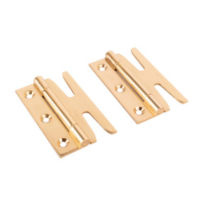 Simplex Solid Brass Standard Hinges (Sold In Pairs)Polished Brass