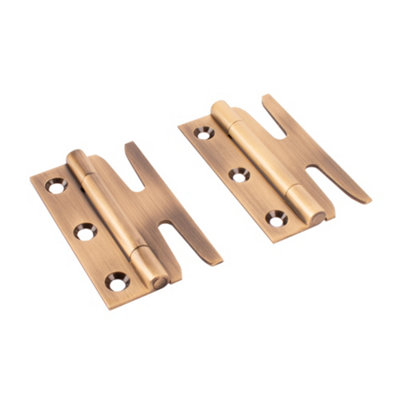 Simplex Solid Brass Standard Hinges (Sold In Pairs)Antique Brass