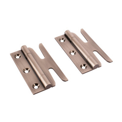 Simplex Solid Brass Standard Hinges (Sold In Pairs)Antique Nickel