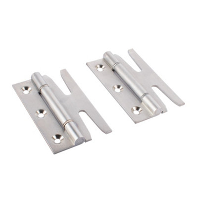 Simplex Solid Brass Hinges With Double Steel Washers (Sold In Pairs)Satin Chrome