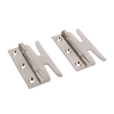 Simplex Solid Brass Hinges With Double Steel Washers (Sold In Pairs)Satin Nickel