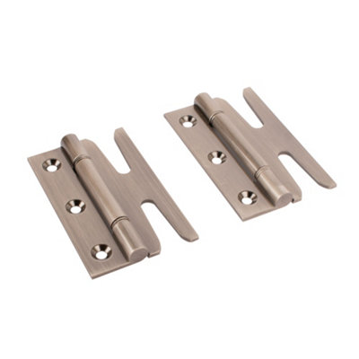 Simplex Solid Brass Hinges With Double Steel Washers (Sold In Pairs)Antique Nickel