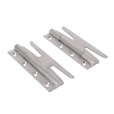 Simplex Solid Brass Slim Hinges (Sold In Pairs)Satin Chrome