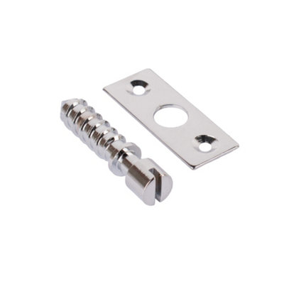  - Simplex Brass Hinge Screws (Sold In Pairs)Polished Chrome