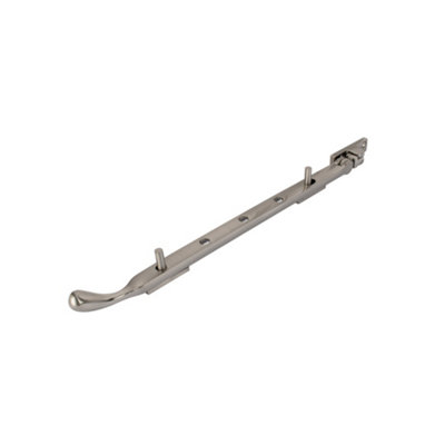 Dart Bulb End Brass Window Stay 12" (300mm)Satin Nickel from B&Q