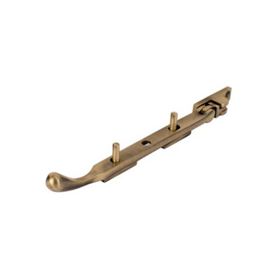 Dart Bulb End Brass Window Stay 8" (200mm)Antique Brass from B&Q