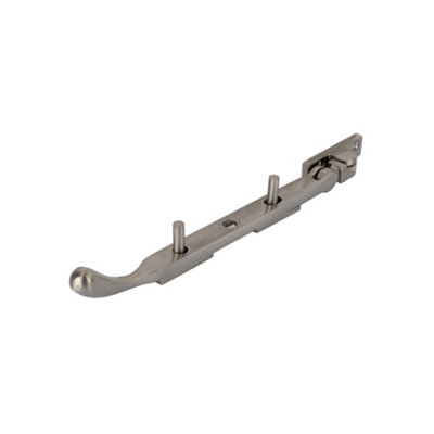 Dart Bulb End Brass Window Stay 8" (200mm)Satin Nickel from B&Q