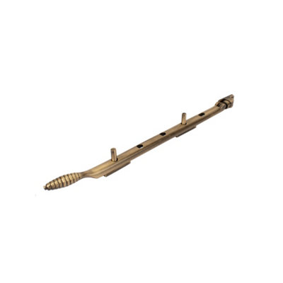 Dart Reeded Brass Window Stay 12" (300mm)Antique Brass from B&Q