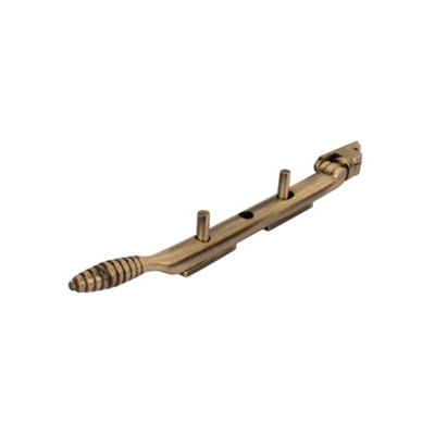 Dart Reeded Brass Window Stay 8" (200mm)Antique Brass from B&Q