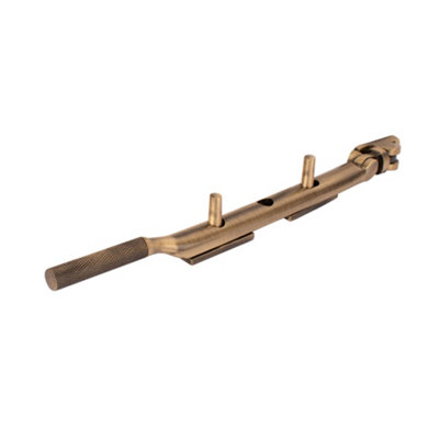 Dart Knurled Window Casement Stay200mmAntique Brass from B&Q