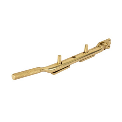 Dart Knurled Window Casement Stay200mmPolished Brass from B&Q