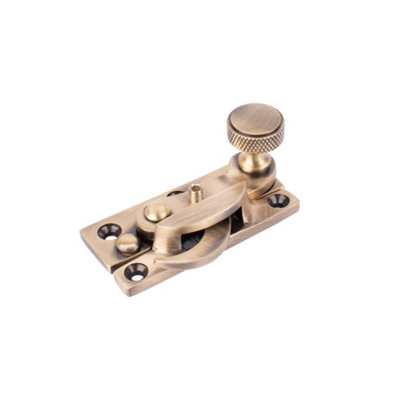 Sash Heritage Claw Fastener With Knurled Knob (Locking)Antique Brass
