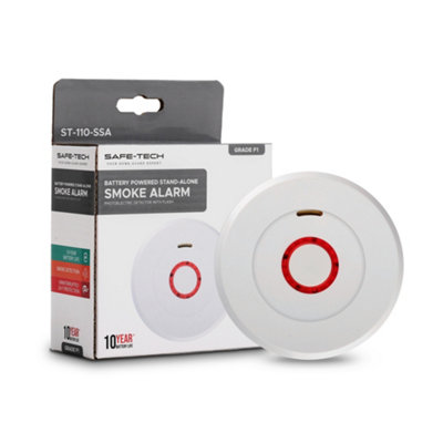 Safe-Tech Safe Tech Standalone Smoke Detector With 10 Years Tamper-Proof Battery from B&Q
