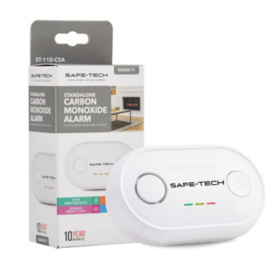 Safe-Tech Standalone Carbon Monoxide Detector With 10 Years Tamper-Proof Battery from B&Q