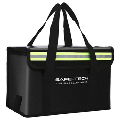 Safe-Tech Fireproof Lipo Safe Bag For Lithium Battery Storage & Charging,waterproof Explosionproof Document Bag With Double Zipper from B&Q