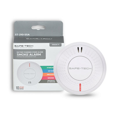 Safe-Tech Standalone Smoke Alarm With 10 Years SensorTamper-Proof BatterySt-210-Ssa from B&Q